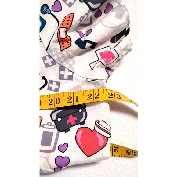 Womens Scrubs Lot 3 Tops 1 Pants Sz XL Healing Hands Scrubstar Wonderwink - Picture 5 of 13